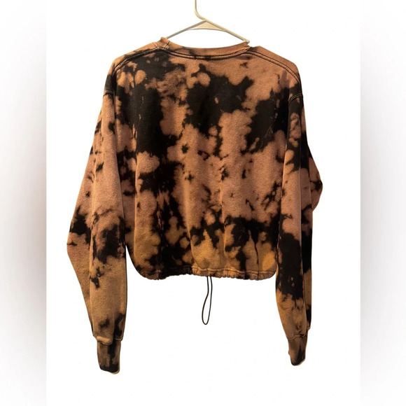 Urban Outfitters Black Tie Dye Pull Over Crew neck Sweatshirt Womens Size Small - Picture 3 of 4